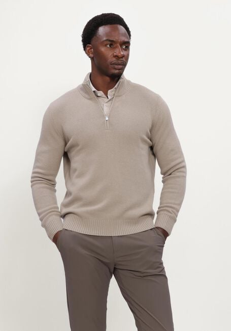Beige GRAN SASSO Trui MOCK ZIP - large