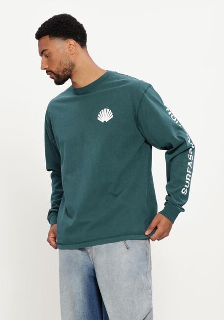 Groene NEW AMSTERDAM SURF ASSOCIATION T-shirt LOGO LONG SLEEVE - large