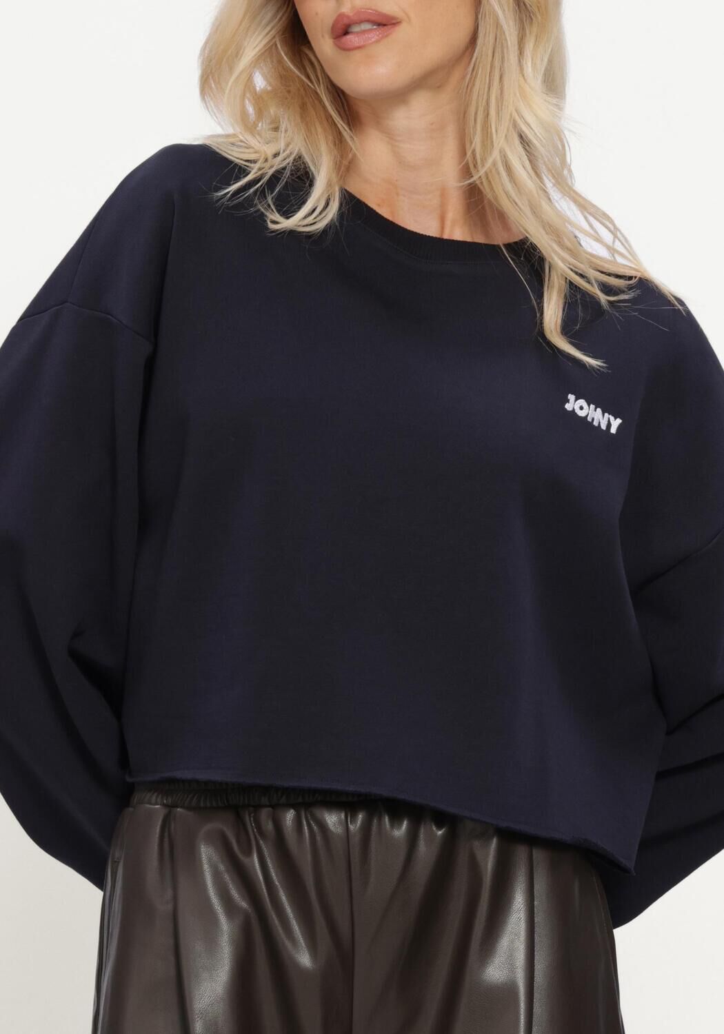 Donkerblauwe JOHNY Sweater DERRO JERSEY SWEATER - large