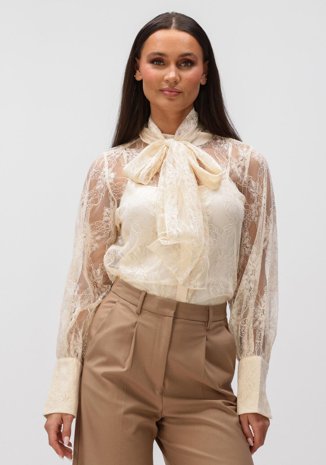 Bruuns Bazaar Blouse Dames Buglebbomassa Blouse, Maat: 34, Kleur: Creme afbeelding 1