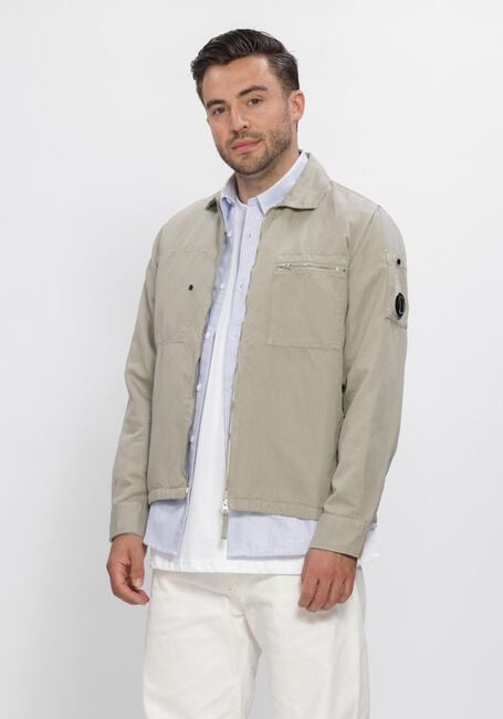 Grijze CP COMPANY Overshirts OVERSHIRT OVERSHIRT IN COTTON/LINEN - large
