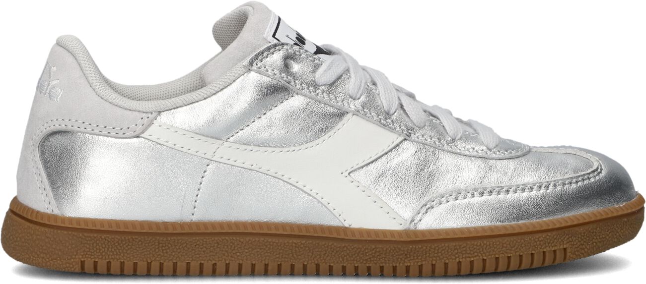 Diadora Heritage Lage Sneakers Dames Trainer Metallic, Maat: 37, Materiaal: Leer, Kleur: Zilver