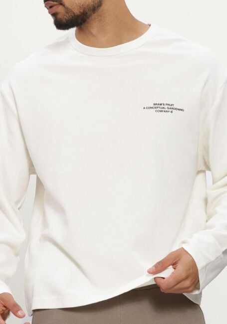 Witte BRAM'S FRUIT T-shirt STAMP WAFFLE LONGSLEEVE - large