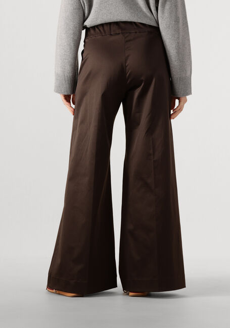 Bruine SEA ME HAPPY Wijde broek SUPER WOODY SHINY COTTON - large