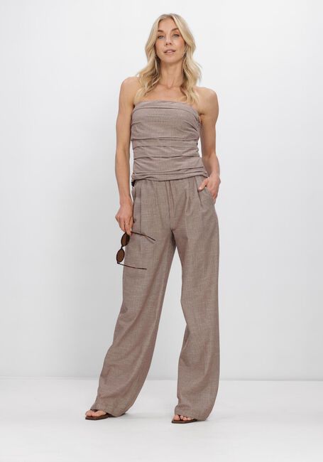 Zand CO'COUTURE Wijde broek JIHOCC STRIPE LL PANT - large