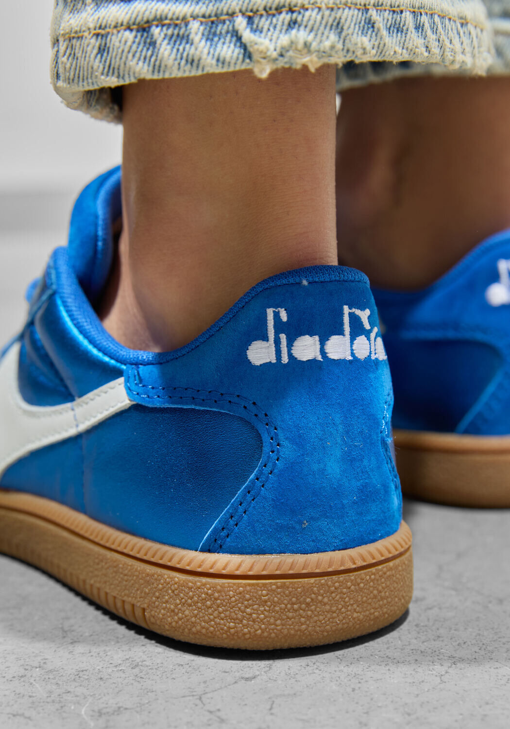 Blauwe DIADORA HERITAGE Lage sneakers TRAINER METALLIC - large