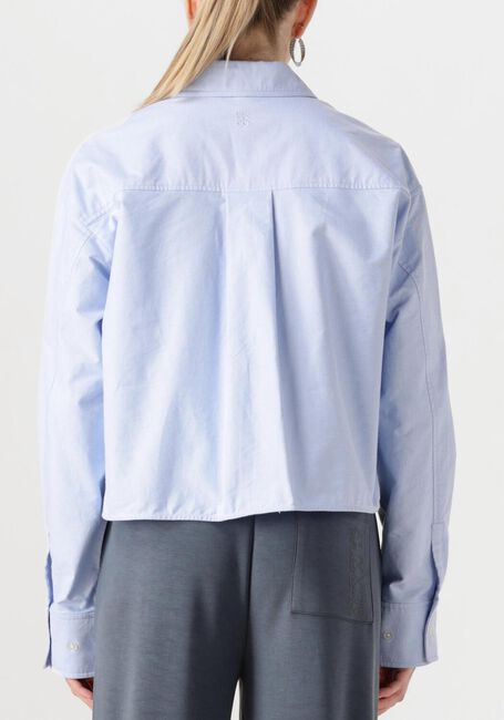 Lichtblauwe SECOND FEMALE Blouses BAULO CROPPED SHIRT - large