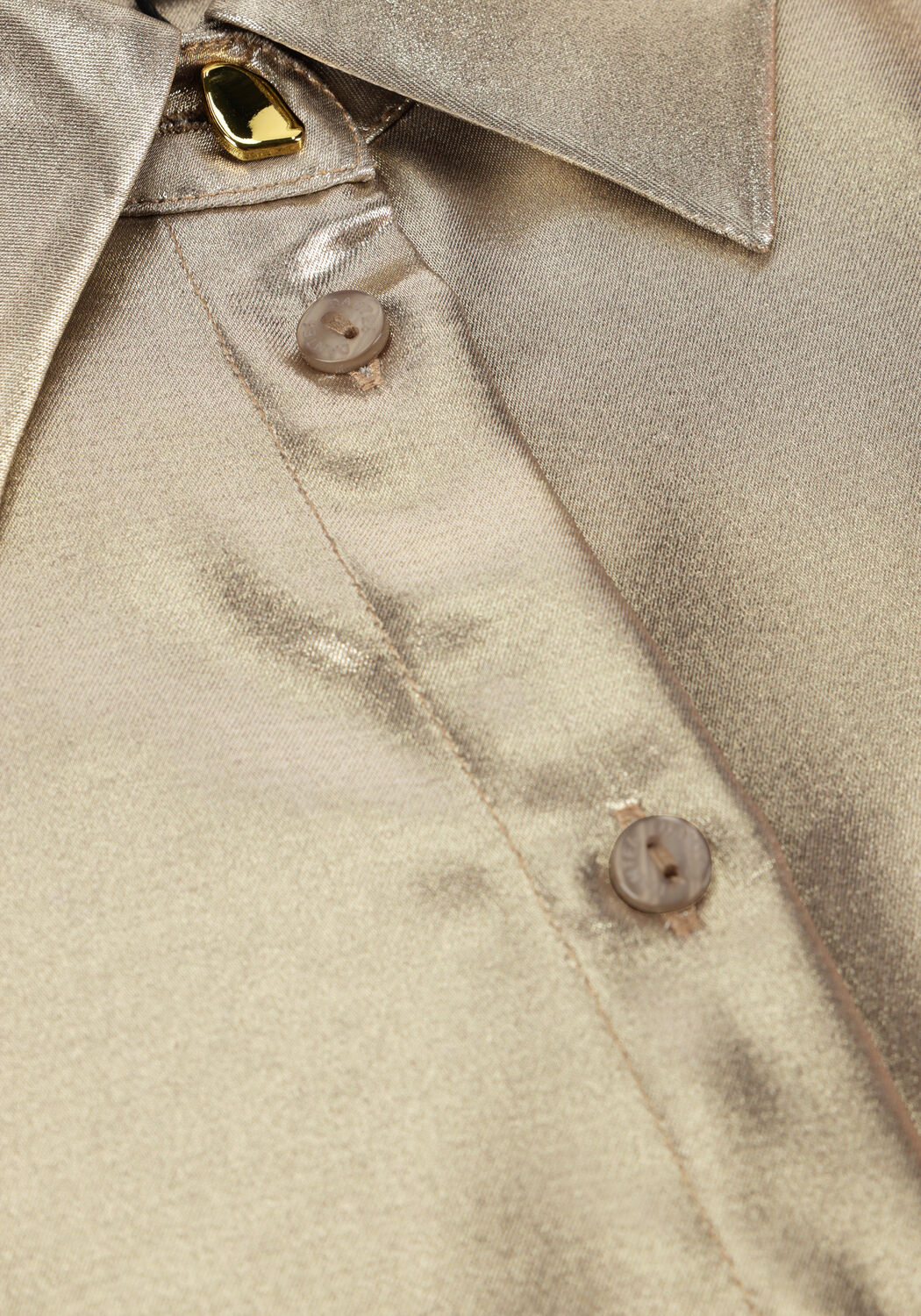 Goudkleurig DANTE6 Blouses GINNY METALLIC RELAXED SHIRT - large