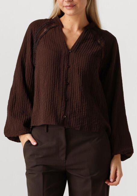 Bruine CO'COUTURE Blouses SHINA LACE V-SHIRT - large