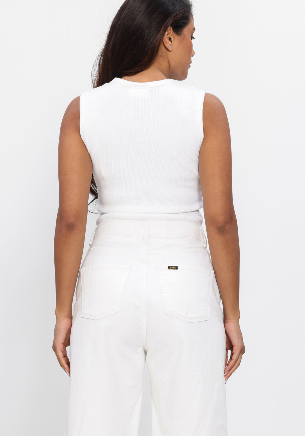 Witte AXEL ARIGATO Trui SCOOP RIBBED TANK - large