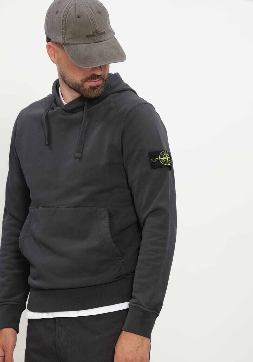 Donkergrijze STONE ISLAND Sweater S0051 HOODIE SWEATER - large
