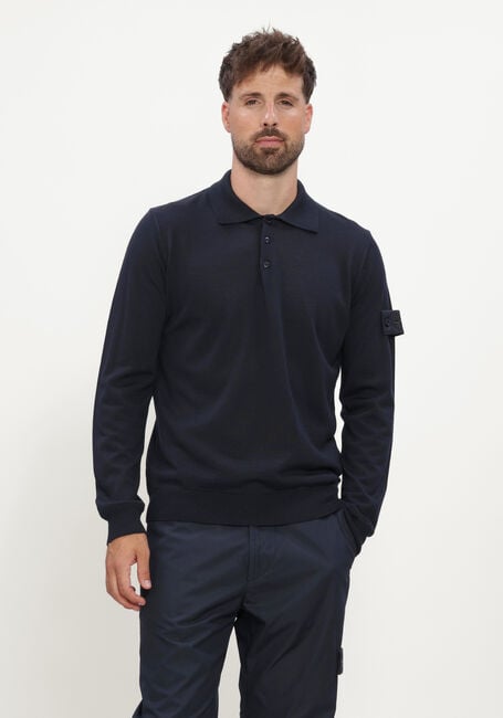 Donkerblauwe STONE ISLAND Polo LS POLO S00FC - large