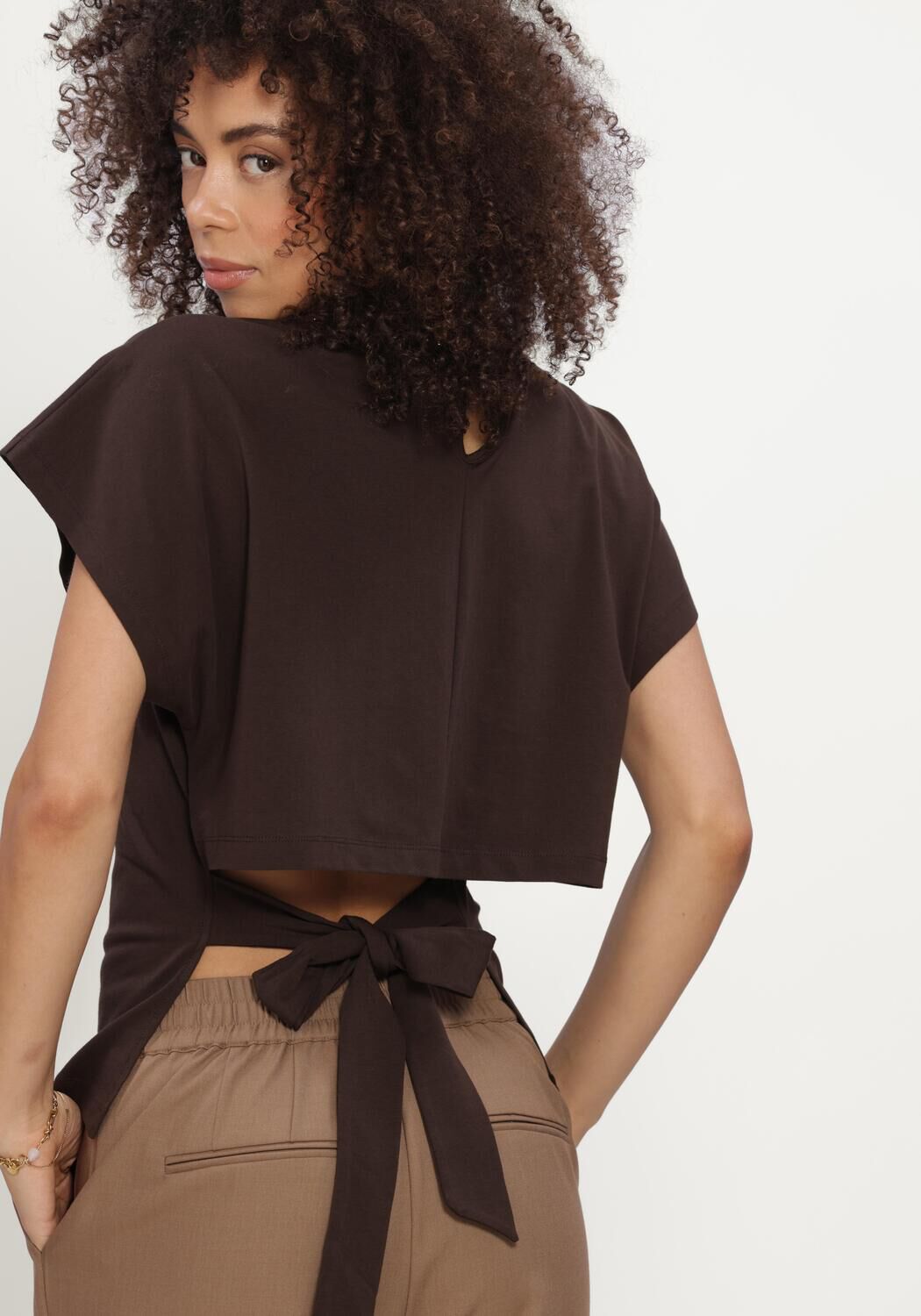 Bruine BRUUNS BAZAAR Top ALNUSBBVERENA BLOUSE - large