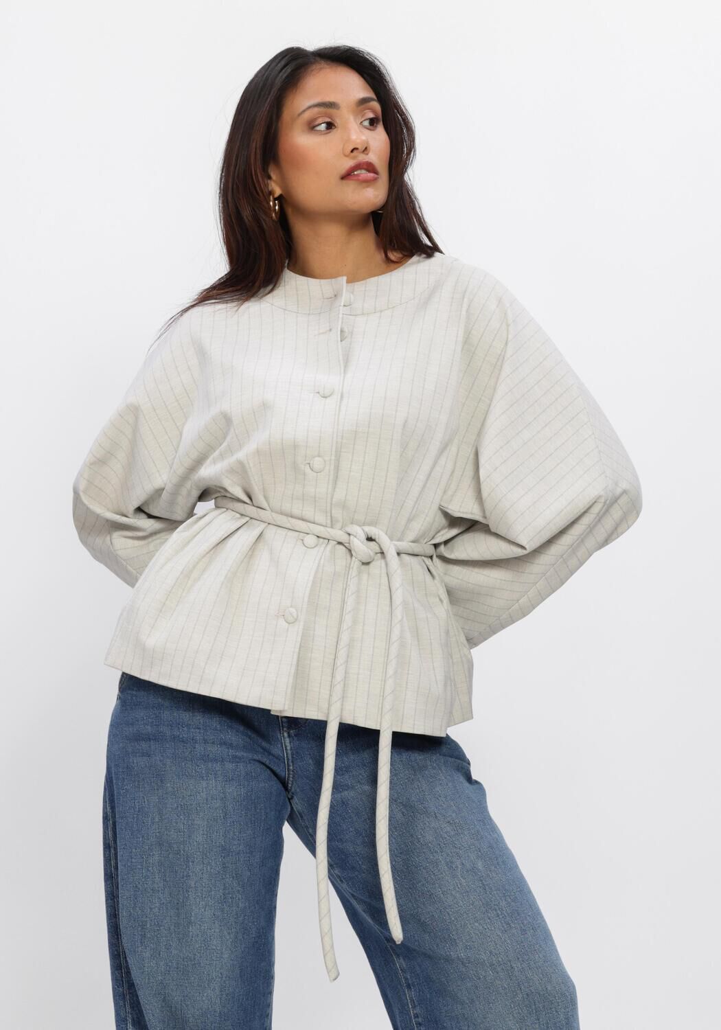 Grijze AIMEE THE LABEL Jassen FLORELLA JACKET - large