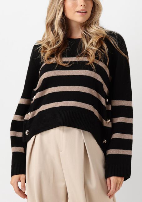 Zwarte CO'COUTURE Truien/vesten MAJA BUTTON STRIPE - large