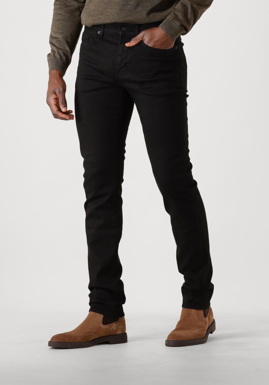 Boss Black Slim Fit Jeans Heren Delaware 10234158 01, Maat: 30/32, Kleur: Zwart