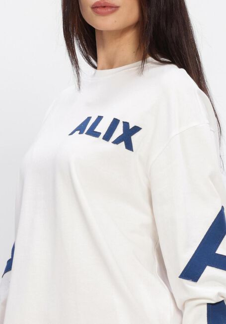 Witte ALIX THE LABEL T-shirt LADIES KNITTED PATCH LONGSLEEVE T-SHIRT - large