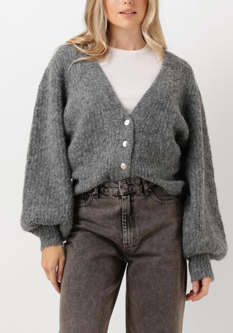 Grijze CO'COUTURE Vest CORELIE BUTTON KNIT - large
