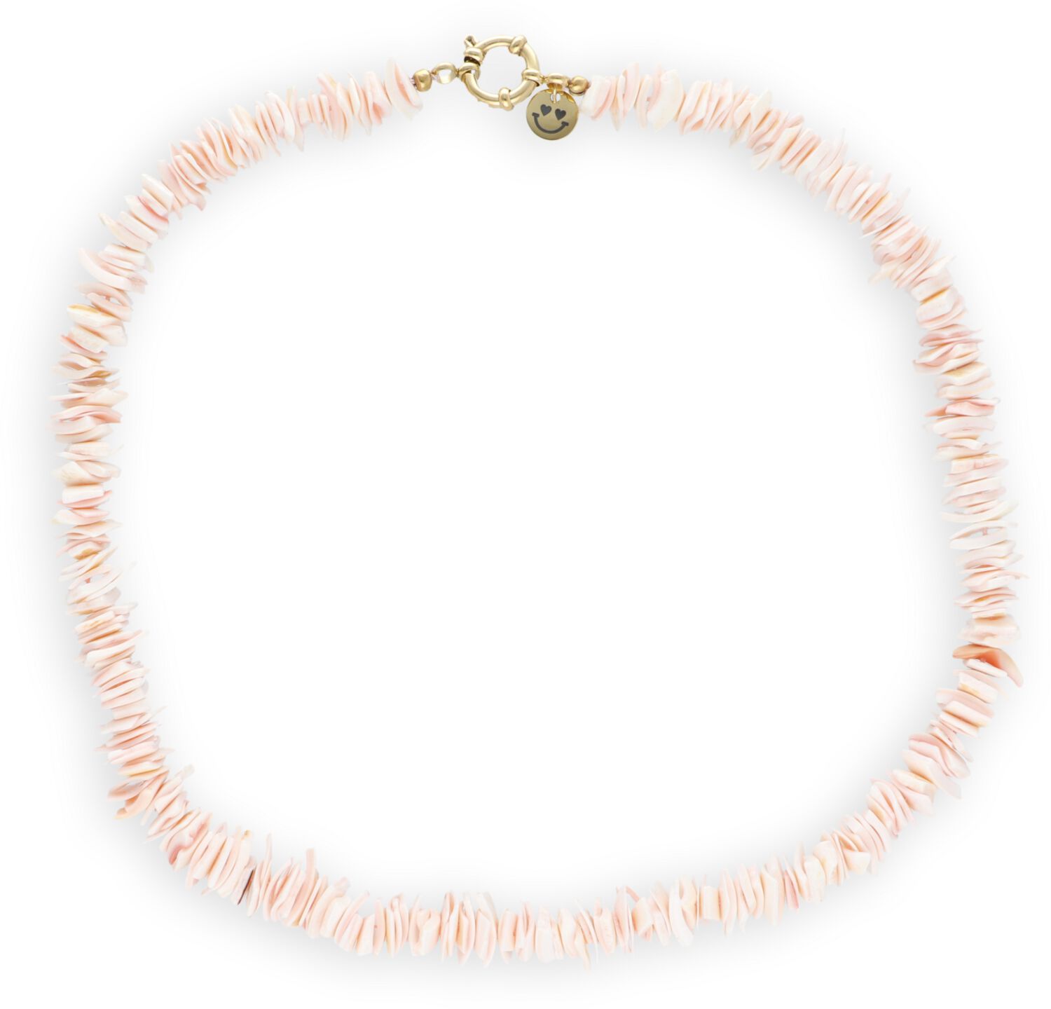 Bonnie Studios Ketting Dames Pink Shell Necklace, Materiaal: Kunststof, Kleur: Roze afbeelding 1