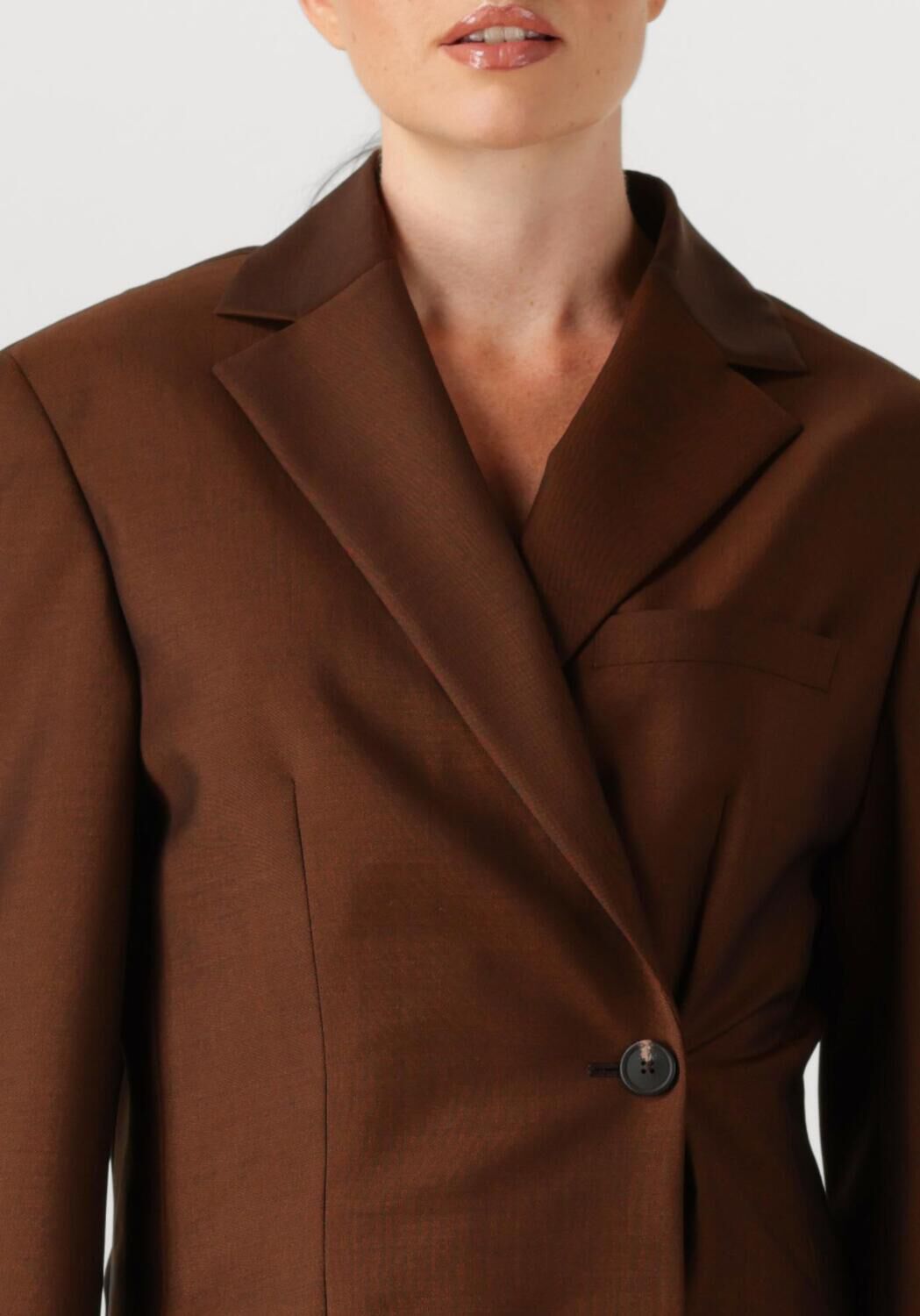 Bruine ROHE Gilet DUAL TONE PIQIE OVERLAP SUIT JACKET - large