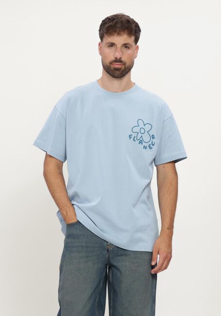 Lichtblauwe FLANEUR T-shirt BLOSSOM T-SHIRT - large
