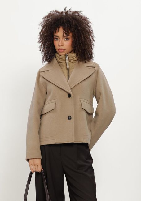 Camel WOOLRICH Mantel MELTON WOOL 2IN1 PEACOAT - large