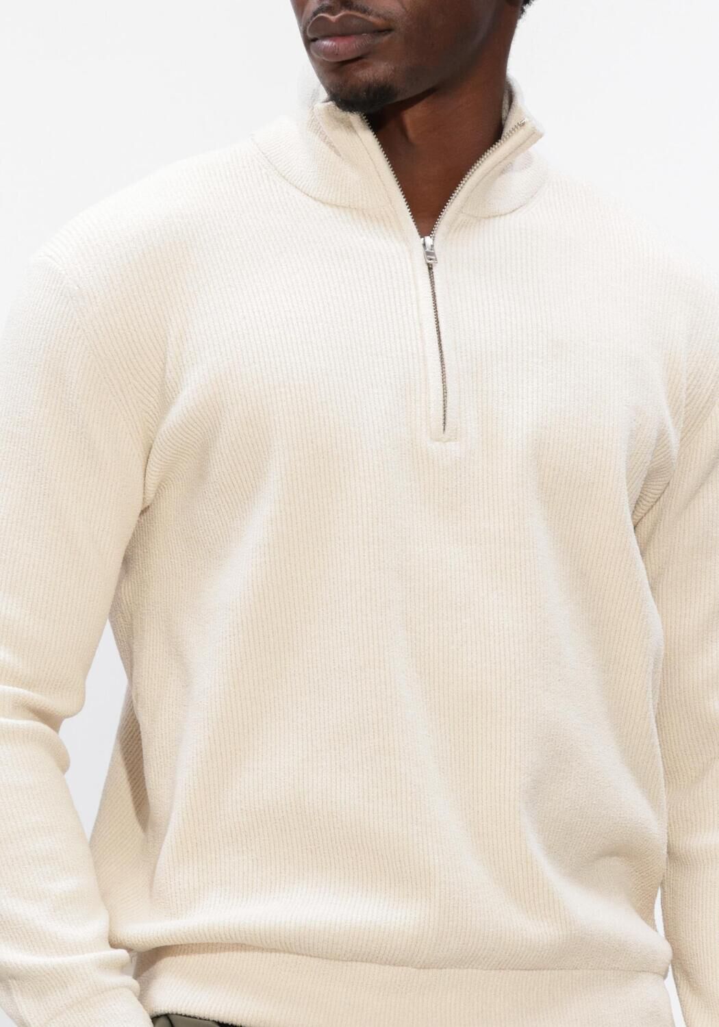 Creme NN.07 Trui DANNY HALF ZIP 6429 - large