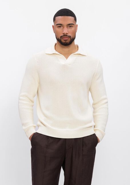 Ecru FILIPPO DE LAURENTIIS Polo POLO ML SKIPPER - large