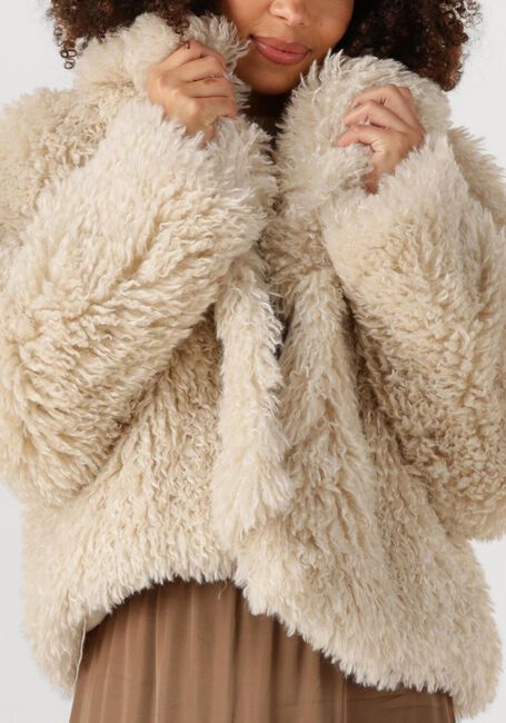 Beige SECOND FEMALE Teddy jas OPHIE JACKET - large