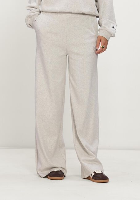 Grijze ALIX THE LABEL Broeken LADIES KNITTED WIDE LEG PANTS - large