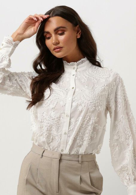 Witte BRUUNS BAZAAR Blouses LINGON CHARLOTTA SHIRT - large