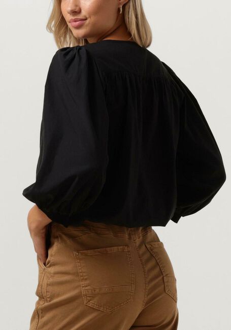 Zwarte SUMMUM Top TOP SHORT SLEEVES MODAL BLEND - large
