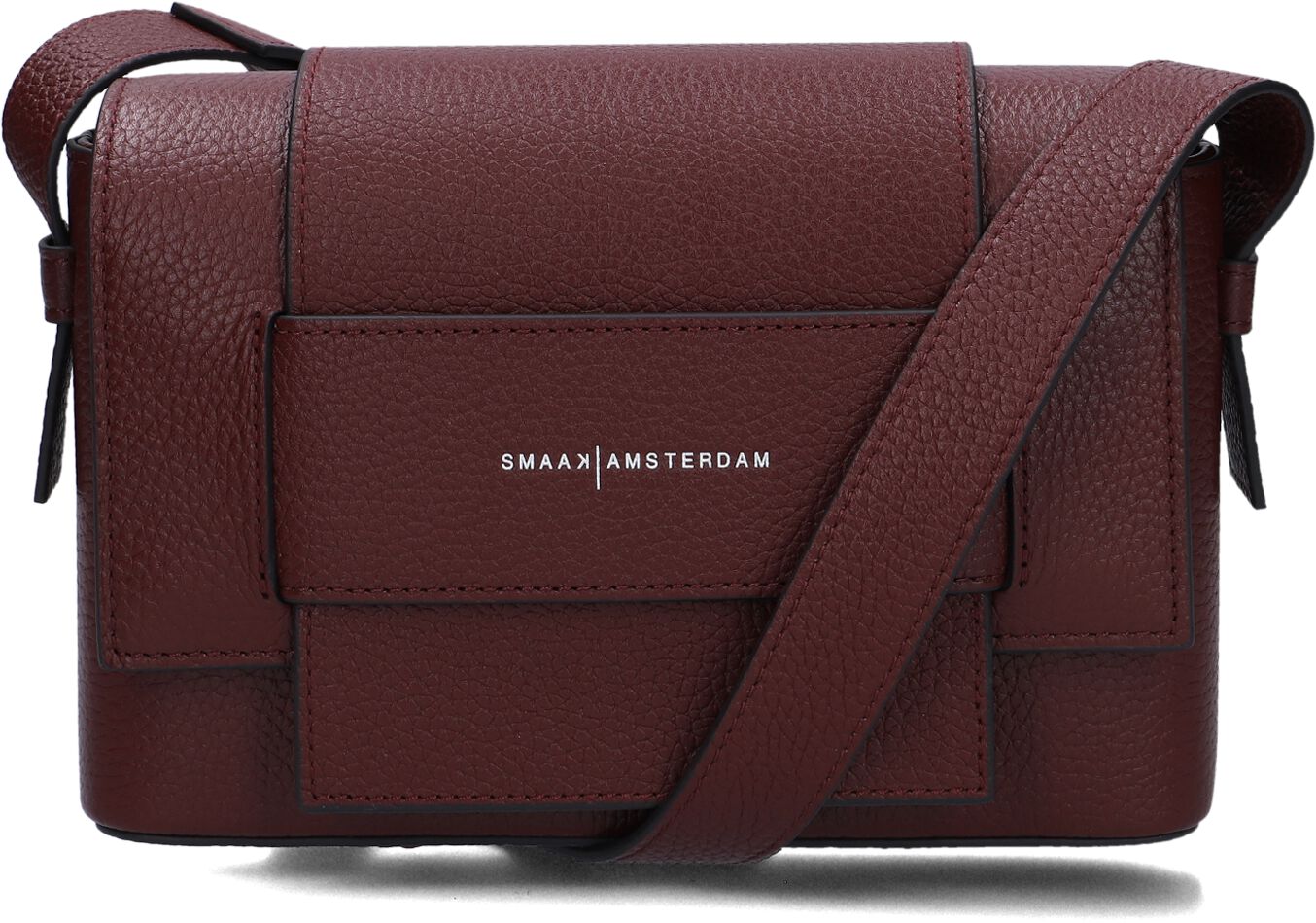 Smaak Amsterdam Schoudertas
Dames Megan, Materiaal: Leer, Kleur: Bordeaux afbeelding 1