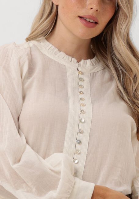 Witte RUBY TUESDAY Blouses IREM BLOUSE WITH SMALL PLEATS + BUTTONS PLACKET - large