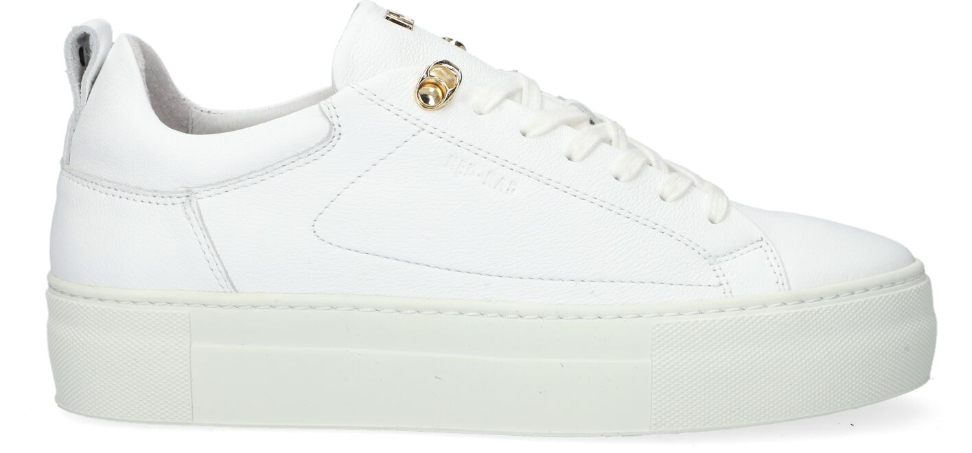 Red-Rag Lage Sneakers Dames 74402, Maat: 36, Materiaal: Leer, Kleur: Wit