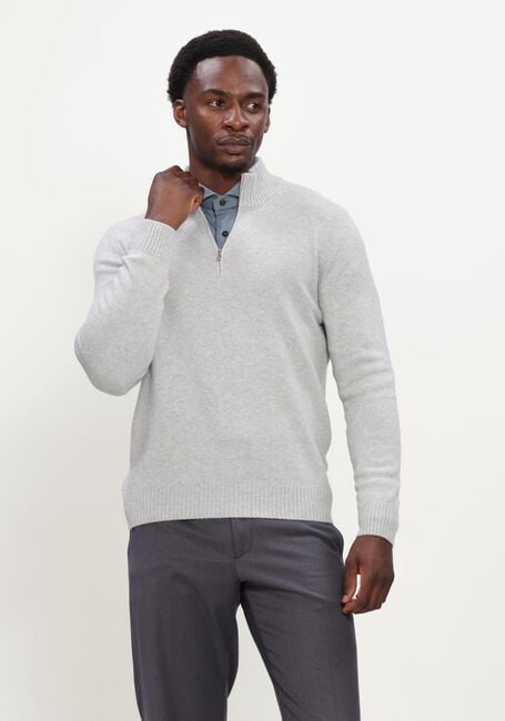 Grijze GRAN SASSO Trui MOCK ZIP - large