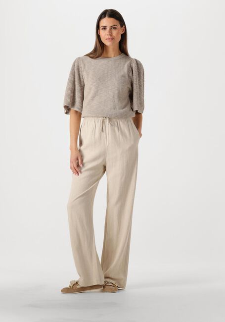 Beige MOS MOSH Wijde broek MMHELIN JOLENE PANT - large