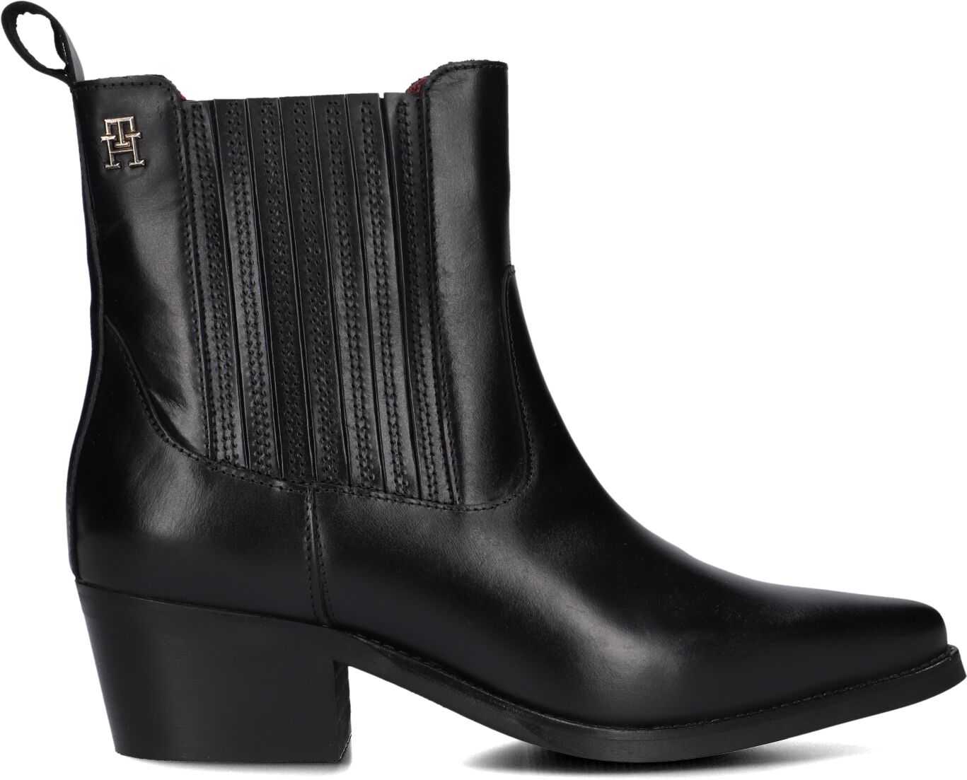 Tommy Hilfiger Cowboylaarzen Dames Th Cowboy Boot, Maat: 40, Materiaal: Leer, Kleur: Zwart