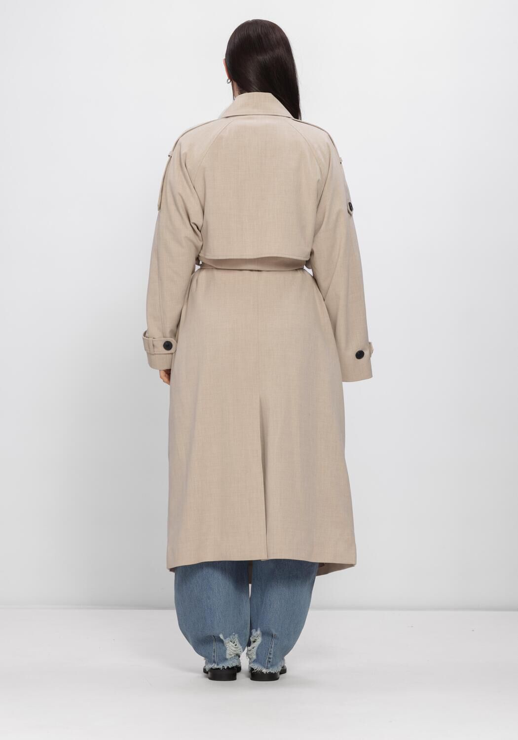 Beige SECOND FEMALE Jassen ZOIE TRENCHCOAT - large