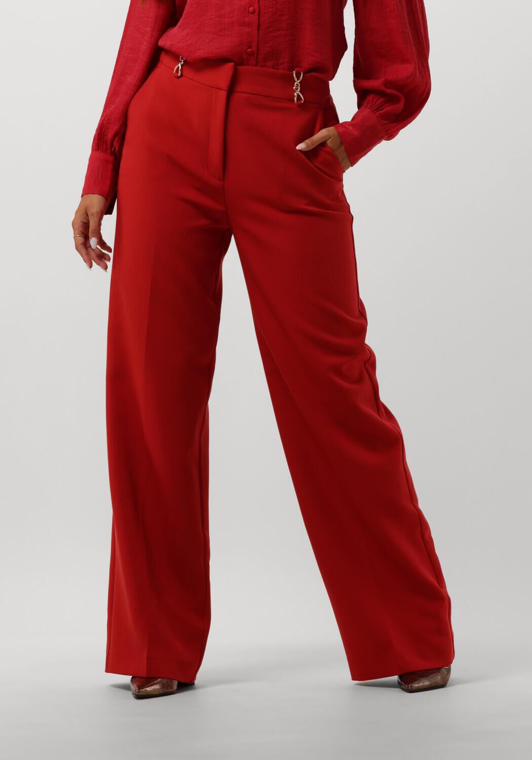 AAIKO Pantalon Dames Sonja Fancy R Pes 345, Maat: XL, Kleur: Rood