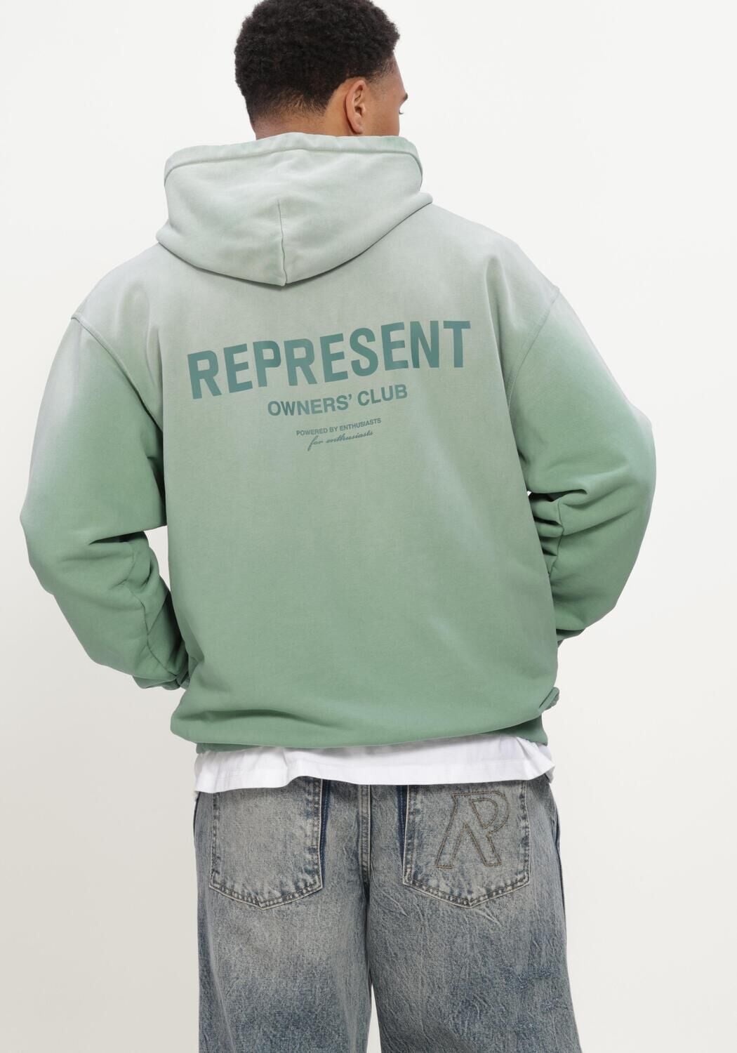 Groene REPRESENT Sweater OWNERS CLUB HOODIE - large