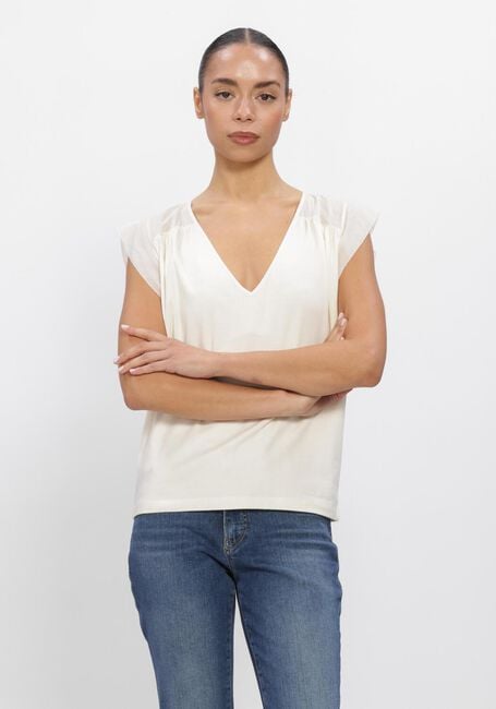 Gebroken wit MARC CAIN COLLECTION Top TOP VAN STRETCHKATOEN - large
