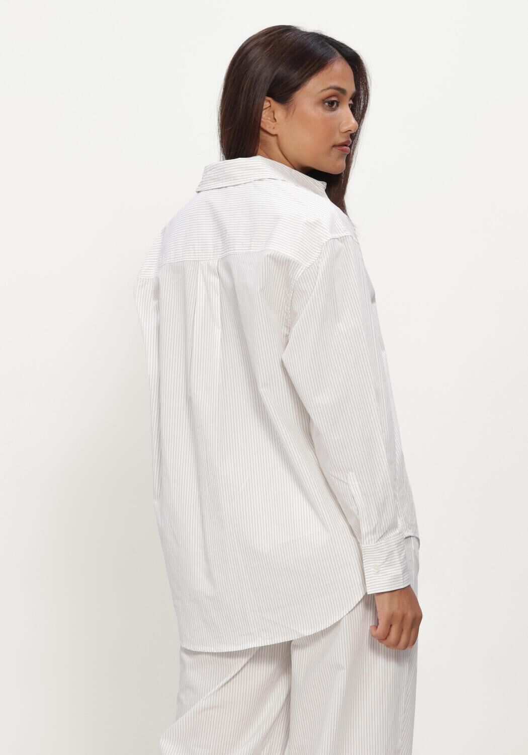 Gebroken wit OLAF HUSSEIN Blouses STRIPE OVERSIZED SHIRTS - large