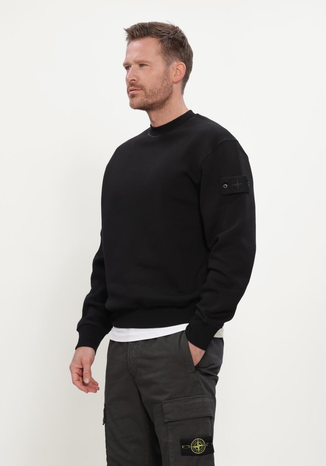 Zwarte STONE ISLAND Sweater SWEATSHIRT S0F15 - large