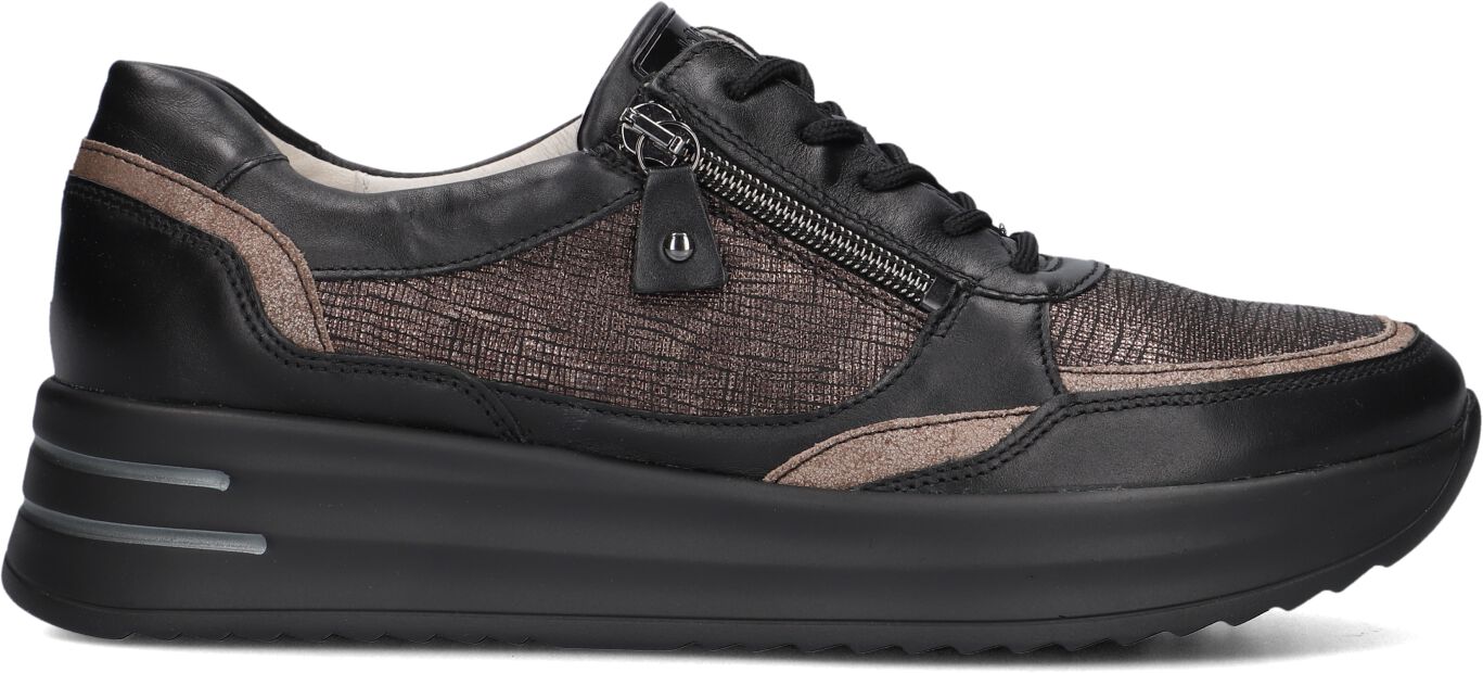 Waldläufer Lage Sneakers Dames 755004, Maat: 41, Materiaal: Leer, Kleur: Zwart
