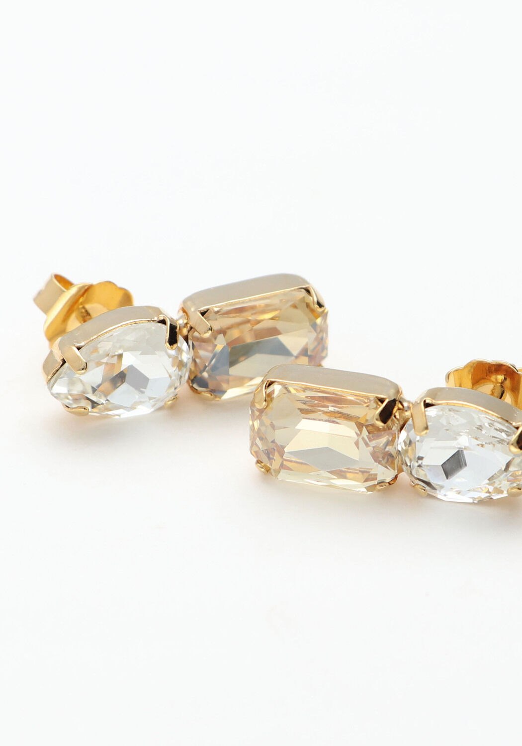 Gouden LOTT. GIOIELLI Oorbellen CE SW TEARDROP W/ RECTANGLE - large