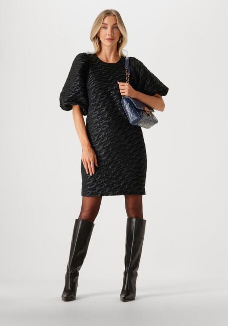 Zwarte CO'COUTURE Mini jurk ZEBRA CC FLOCK DRESS - large