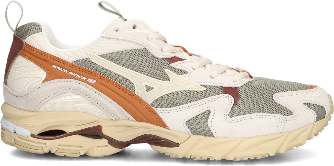 Mizuno Lage Sneakers Heren Wave Rider 10 Premium Heren, Maat: 43, Materiaal: Mesh, Kleur: Beige