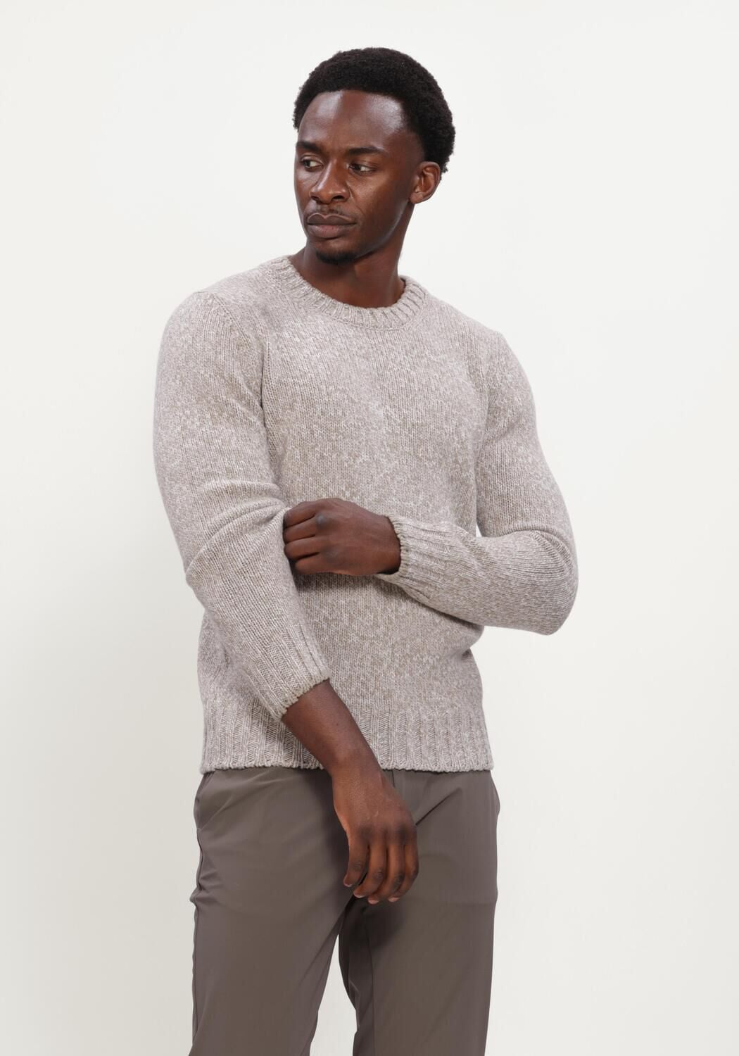 Beige GRAN SASSO Polo CREW L/SLV - large