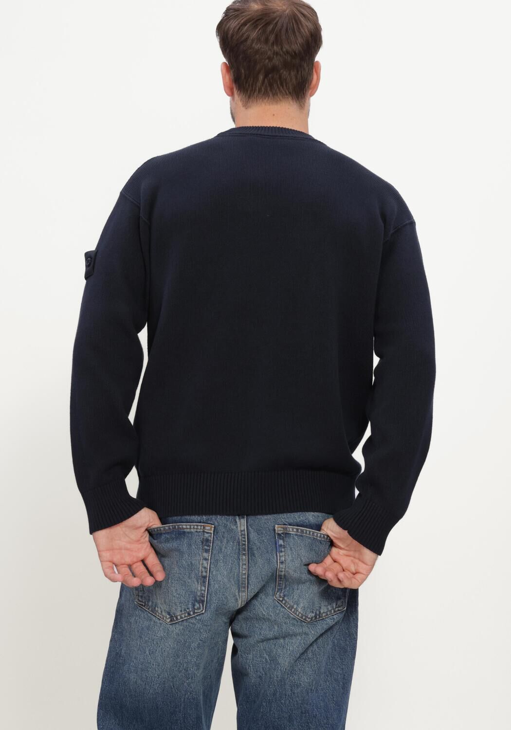 Donkerblauwe STONE ISLAND Trui CREW NECK S00FA - large